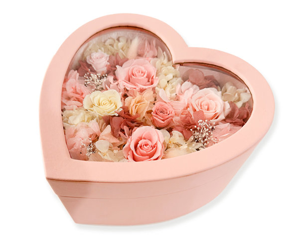 Preserved Forever Flower - Classic Pink Heart Preserved Flower Gift  M008 - PX0120B1 Photo